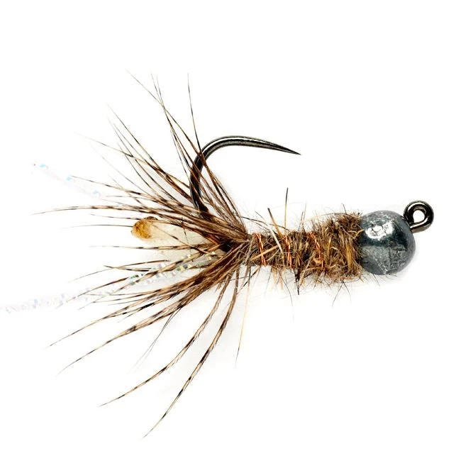 Fulling Mill Peeping Caddis Jig - Cream - Barbless Shop Flies 3 Fulling Mill Peeping Caddis Jig - Cream - Barbless Shop Flies