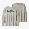 Patagonia Men's Long-Sleeved Capilene Cool Daily Fish Graphic Shirt Clothing & Logo Gear