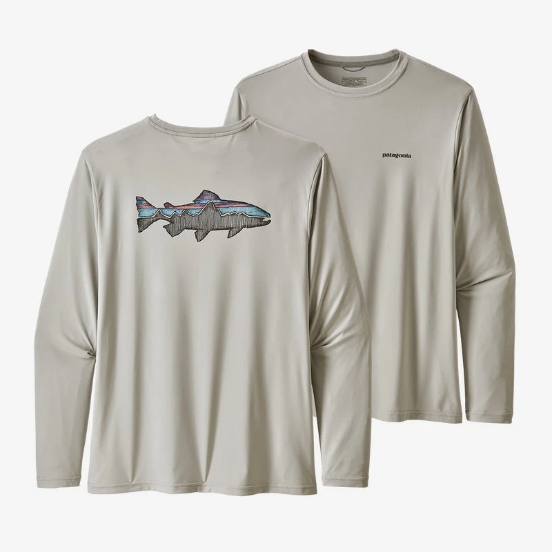 Patagonia Men's Long-Sleeved Capilene Cool Daily Fish Graphic Shirt Clothing & Logo Gear 3 Patagonia Men's Long-Sleeved Capilene Cool Daily Fish Graphic Shirt Clothing & Logo Gear