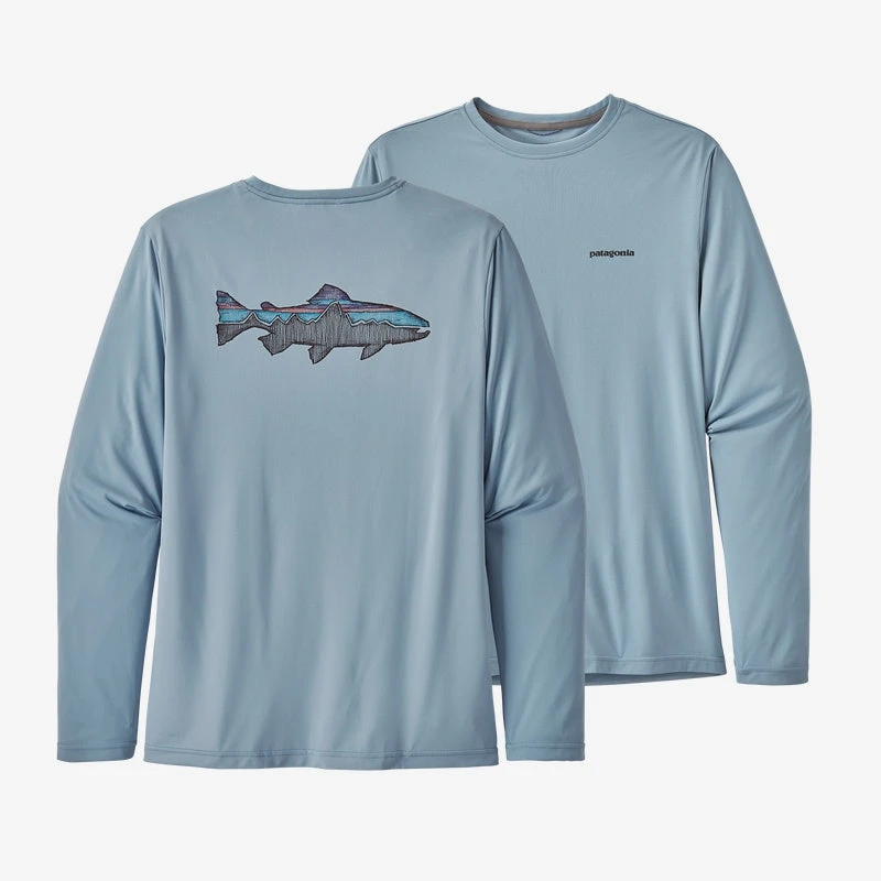 Patagonia Men's Long-Sleeved Capilene Cool Daily Fish Graphic Shirt Clothing & Logo Gear 4 Patagonia Men's Long-Sleeved Capilene Cool Daily Fish Graphic Shirt Clothing & Logo Gear