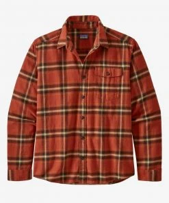 Patagonia Light Weight Fjord Flannel - Lawrence Hot Ember
