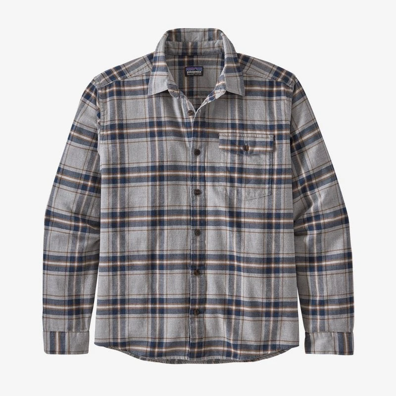 Patagonia Light Weight Fjord Flannel - Lawrence Salt Grey 3 Patagonia Light Weight Fjord Flannel - Lawrence Salt Grey