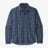 Patagonia Light Weight Fjord Flannel - Ikat Rows Stone Blue
