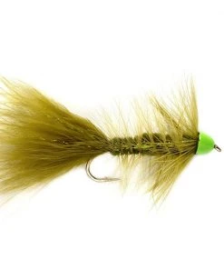 Fulling Mill Shop Flies Hot Cone Bugger Olive & Chartreuse