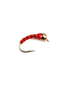 Fulling Mill Shop Flies Red/Copper Zebra Midge (TBH)