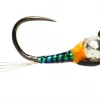 Fulling Mill Tungsten Bomb Pearl & Orange Jig Shop Flies