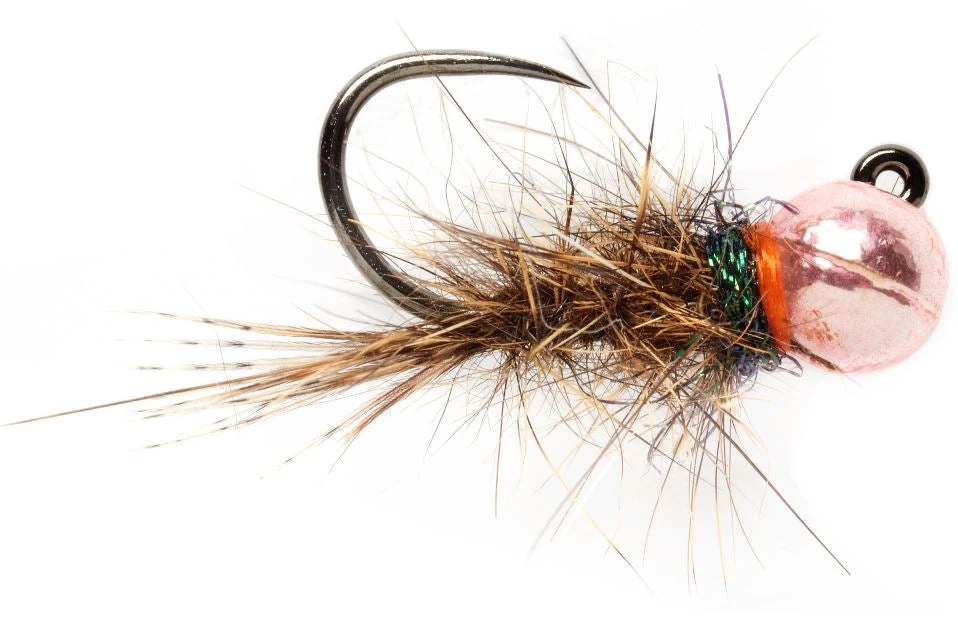 Fulling Mill Shop Flies Roza's Pink Hare's Ear Jig - Barbless 3 Fulling Mill Shop Flies Roza's Pink Hare's Ear Jig - Barbless