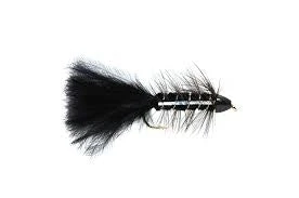 Fulling Mill Shop Flies Cone Head Flash Bugger Black 3 Fulling Mill Shop Flies Cone Head Flash Bugger Black