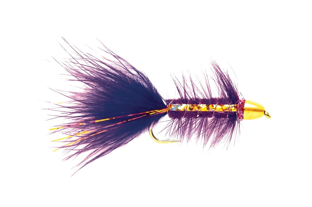 Fulling Mill Cone Head Flash Bugger Purple 3 Fulling Mill Cone Head Flash Bugger Purple