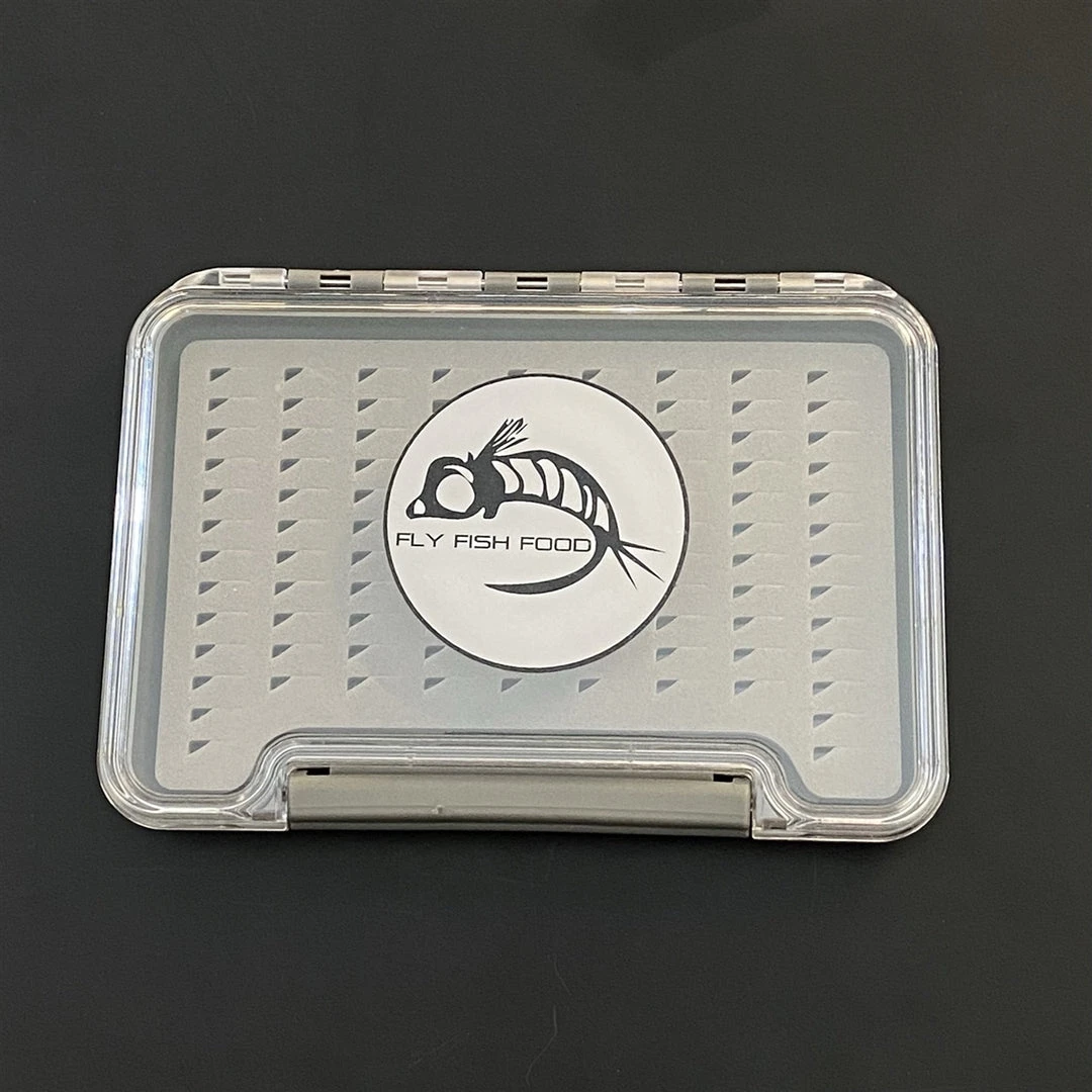 Adamsbuilt FLY FISH FOOD LOGO FLY BOX, CLEAR SINGLE SIDED - SMALL W/ EASY GRIP FOAM 3 Adamsbuilt FLY FISH FOOD LOGO FLY BOX, CLEAR SINGLE SIDED - SMALL W/ EASY GRIP FOAM