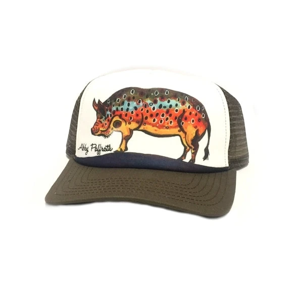 Abby Paffrath Hog Brown Trucker Hat 3 Abby Paffrath Hog Brown Trucker Hat