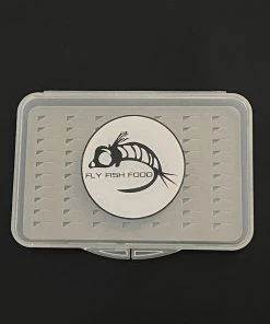 Adamsbuilt FLY FISH FOOD LOGO FLY BOX, SUPER SLIM - EASY GRIP FOAM - X-SMALL