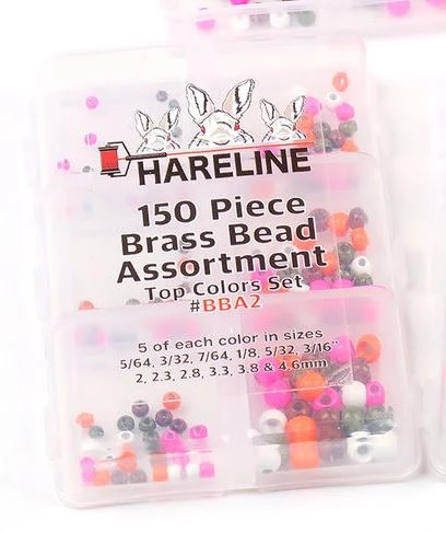 Hareline 150 Piece Brass Bead Assortment Beads 5 Hareline 150 Piece Brass Bead Assortment Beads