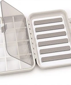Angler Sport Group Fly Boxes C&F Design Medium 6-Row Waterproof Fly Box W/ 12 Compartments