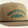 Howler Brothers Howler Bros Unstructured Snapback Hat - Creative Creatures Trout: Khaki