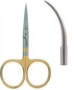 Hareline Dr. Slick Curved All Purpose Scissors, 4"