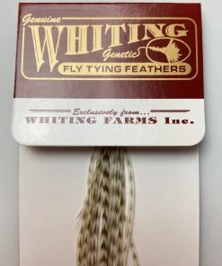 Whiting 100 Pack Dry Fly Hackle - Dun Grizzly - 20