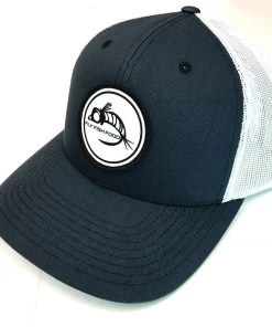 Captuer Hats Fly Fish Food Logo Hat - Navy & White
