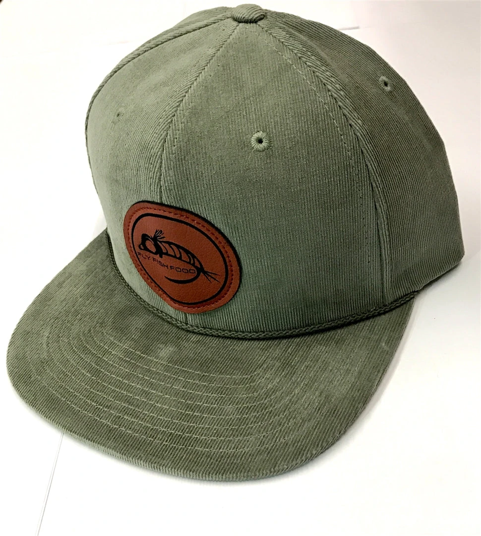 Captuer Fly Fish Food Logo Hat - Olive Corduroy Hats 3 Captuer Fly Fish Food Logo Hat - Olive Corduroy Hats