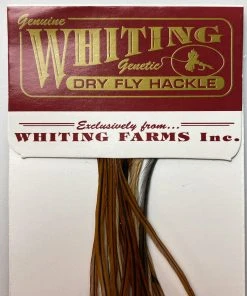 Whiting 100 Pack Dry Fly Hackle - Furnace - 16
