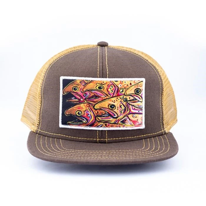 Abby Paffrath Hats Art 4 All Golden Trout Trucker Hat 3 Abby Paffrath Hats Art 4 All Golden Trout Trucker Hat