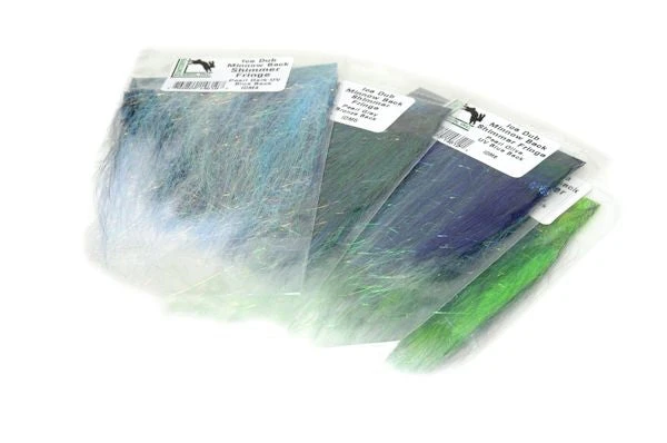 Hareline Synthetic Fibers & Flash Ice Dub Minnow Back Shimmer Fringe 3 Hareline Synthetic Fibers & Flash Ice Dub Minnow Back Shimmer Fringe