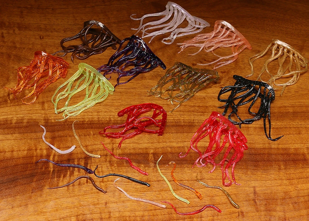 Hareline Mini Squiggle Worms Misc. Synthetics 3 Hareline Mini Squiggle Worms Misc. Synthetics