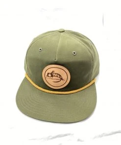 Captuer Pinch Front Relaxed Logo Hat - Olive Hats