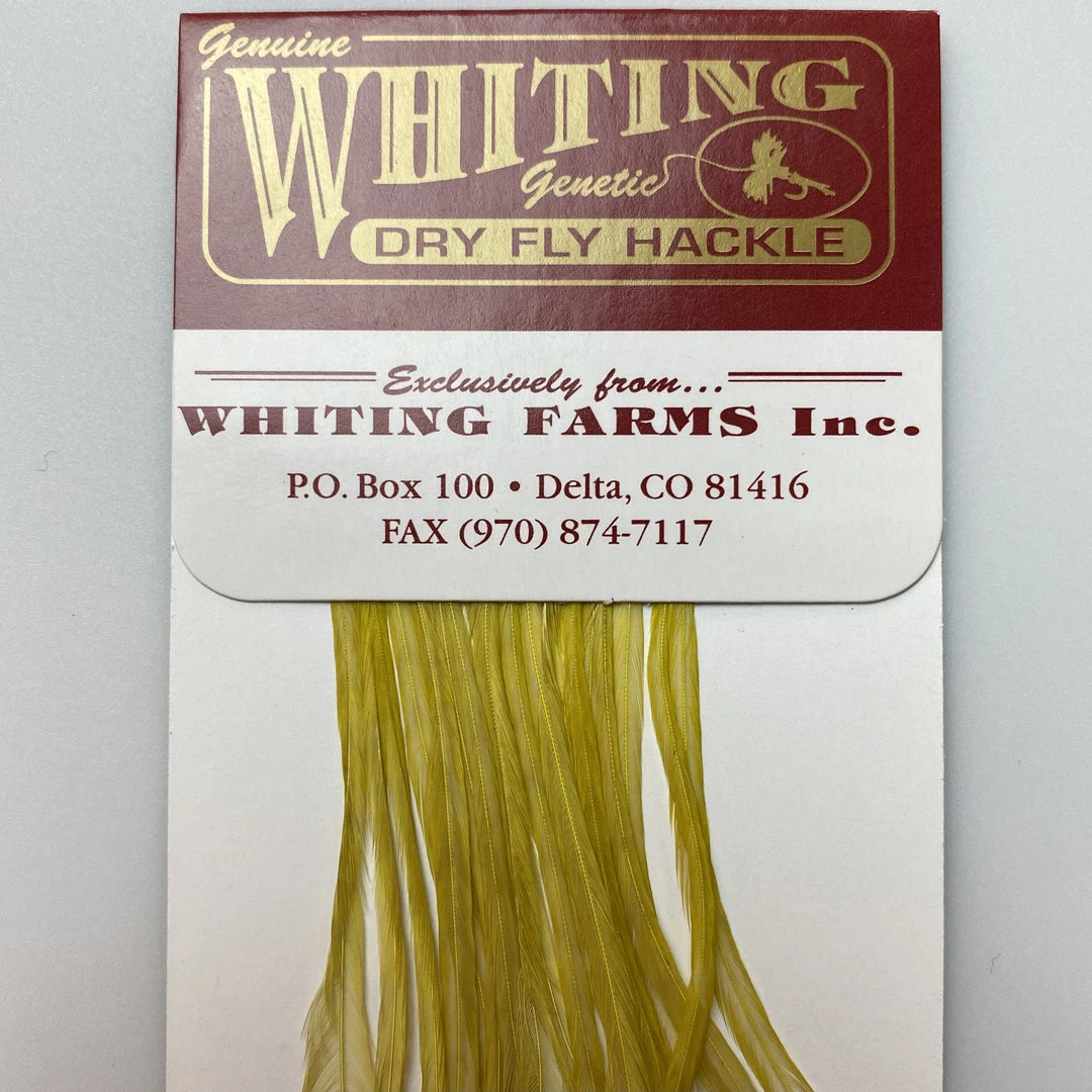 Whiting 100 Pack Dry Fly Hackle - Pale Morning Dun - 20 3 Whiting 100 Pack Dry Fly Hackle - Pale Morning Dun - 20