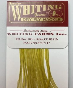 Whiting 100 Pack Dry Fly Hackle - Pale Morning Dun - 18