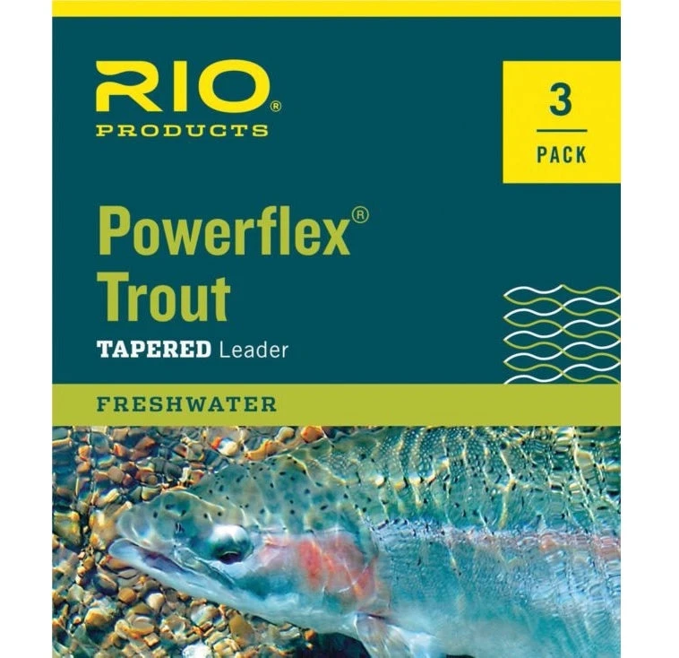 Tippet Leader & Accessories RIO Powerflex Trout Tapered Leader - 3 Pack 3 Tippet Leader & Accessories RIO Powerflex Trout Tapered Leader - 3 Pack