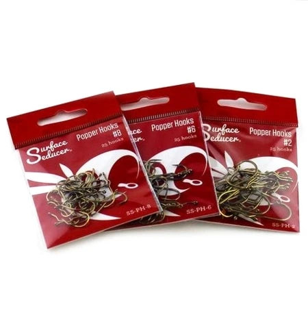 Hareline Hooks & Shanks Surface Seducer Popper Hooks 4 Hareline Hooks & Shanks Surface Seducer Popper Hooks