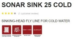 Fly Lines Scientific Anglers Sonar Sink 25 Cold Fly Line