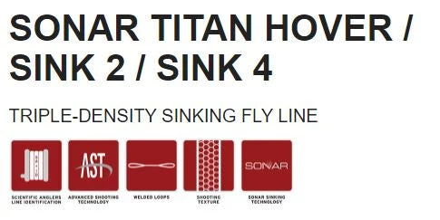 Scientific Anglers Sonar Titan Hover/Sink 2/Sink 4 Fly Line 5 Scientific Anglers Sonar Titan Hover/Sink 2/Sink 4 Fly Line